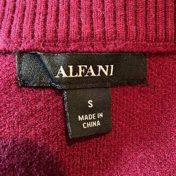 AlFANI Sweater SZ S Soft Scoop Neck Maroon in Color Jewel Accents on Arms - Picture 12 of 13
